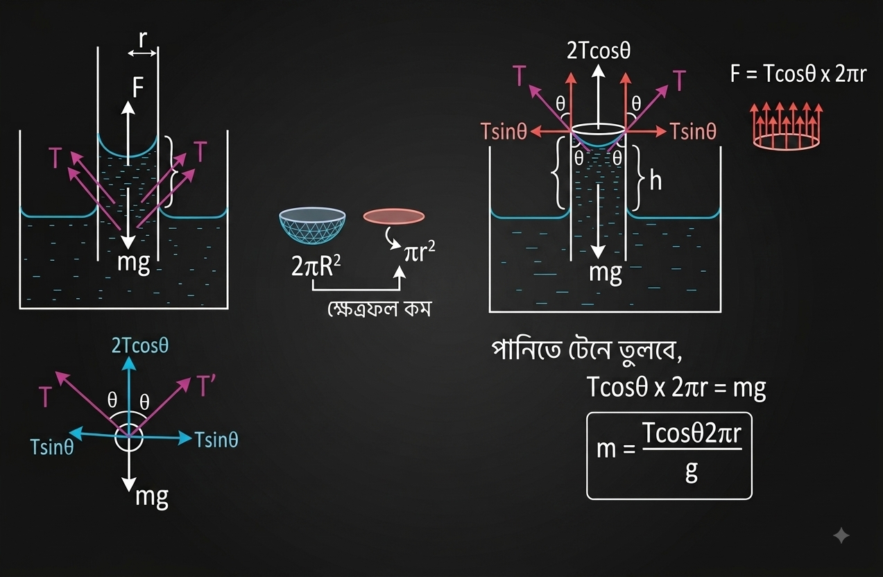 কৈশিক নলে তরলের ঊর্ধ্ব আহরণ