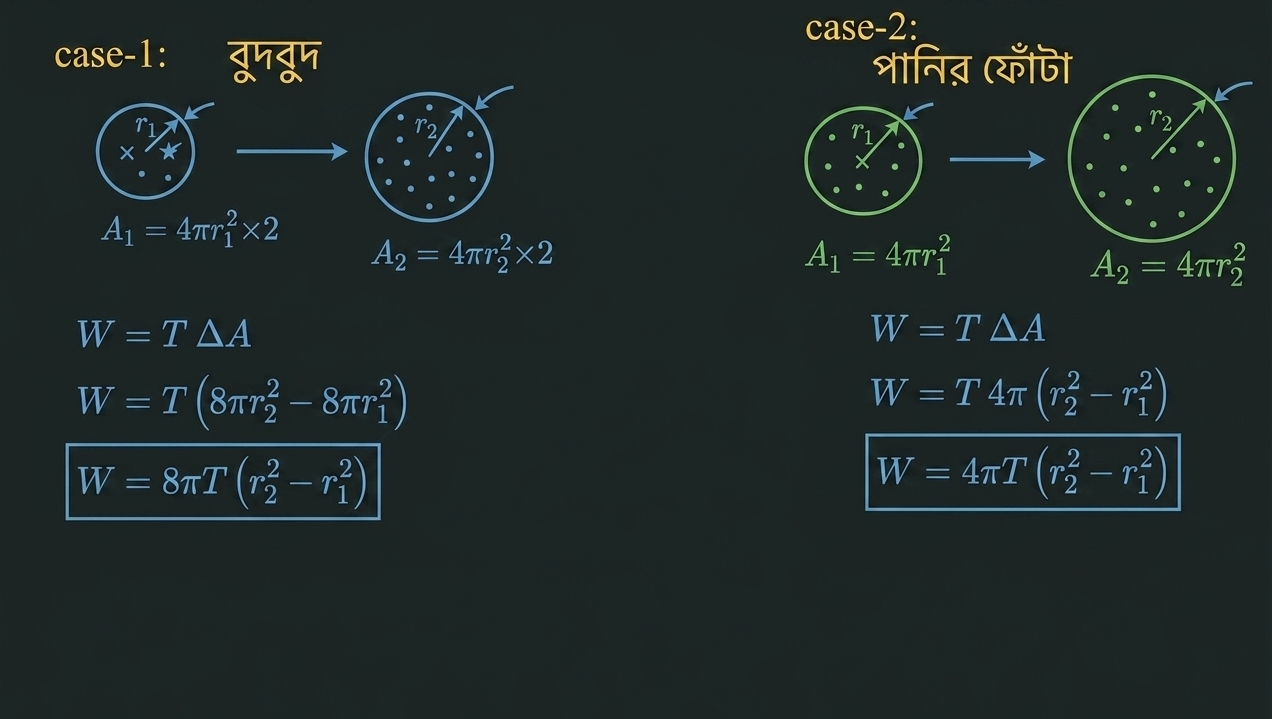 বুদবুদ ও পানির ফোঁটা